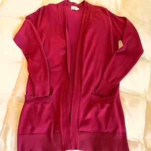 Womens Burgundy Cardigan